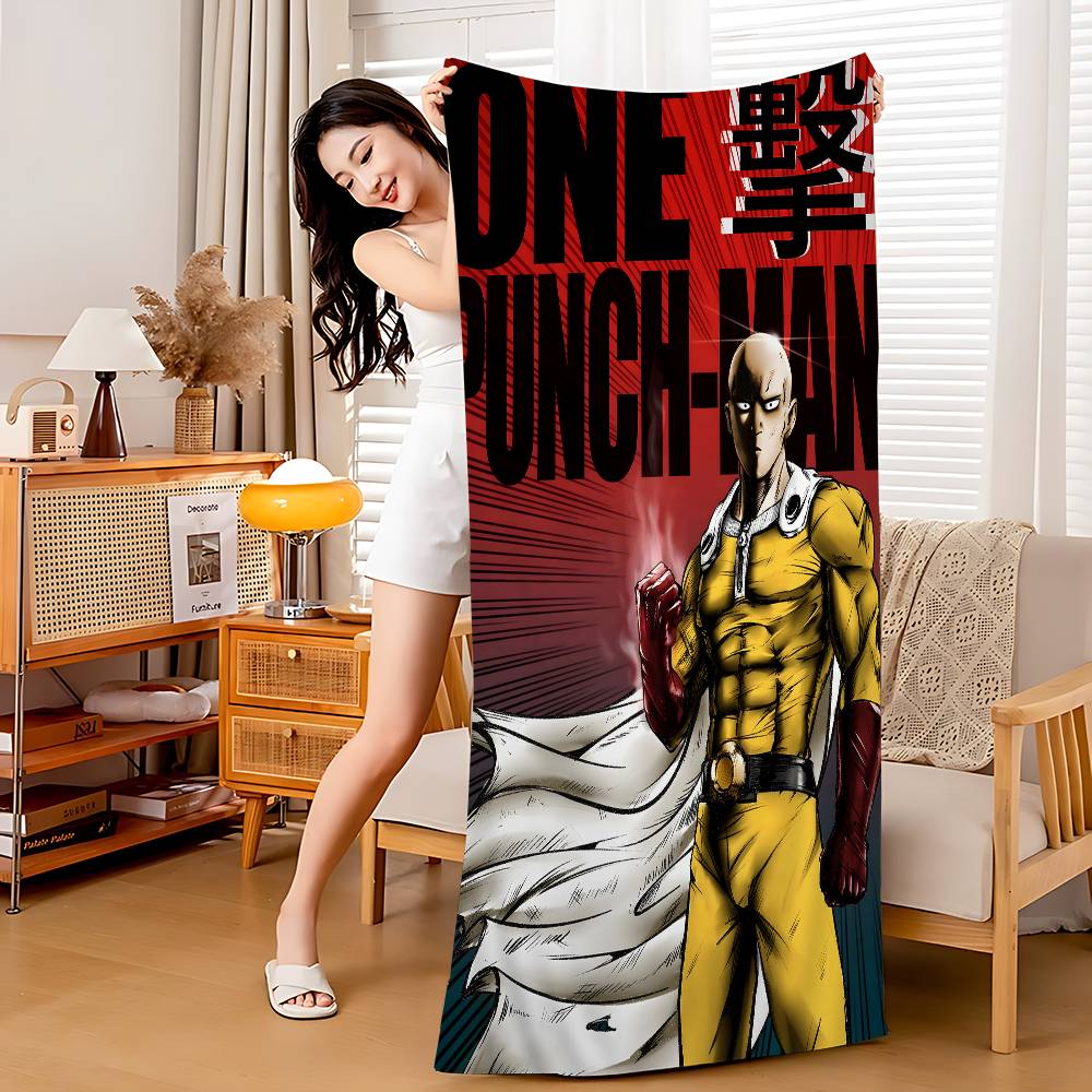 O-One-Punch Man S-Сайтама Аниме Пляжное Полотенце для Плавания Мягкое Впитывающее Мыльное Полотенце Детские Подарки для Детей Путешествия Кемпинг Спортзал