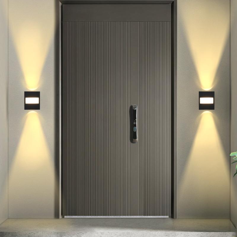 Modern new LED outdoor aluminum wall lamp waterproof porch garden balcony wall lamp indoor and outdoor light