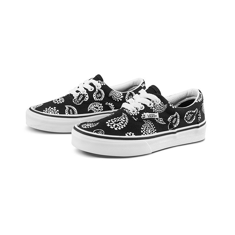 Vans Era Canvas Casual Low Top Skate Shoes Kids Sneaker Black VN000YMABLK