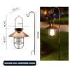 Solar Led Light Outdoor Solar Lamp Retro Camping Lantern Waterproof Night Light Portable Emergency Tent Chandelier Light