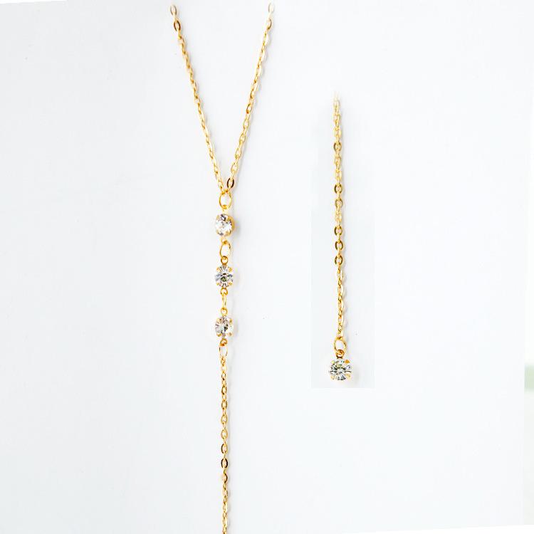 Sleek Rhinestone Back Chain Body Jewelry for Women