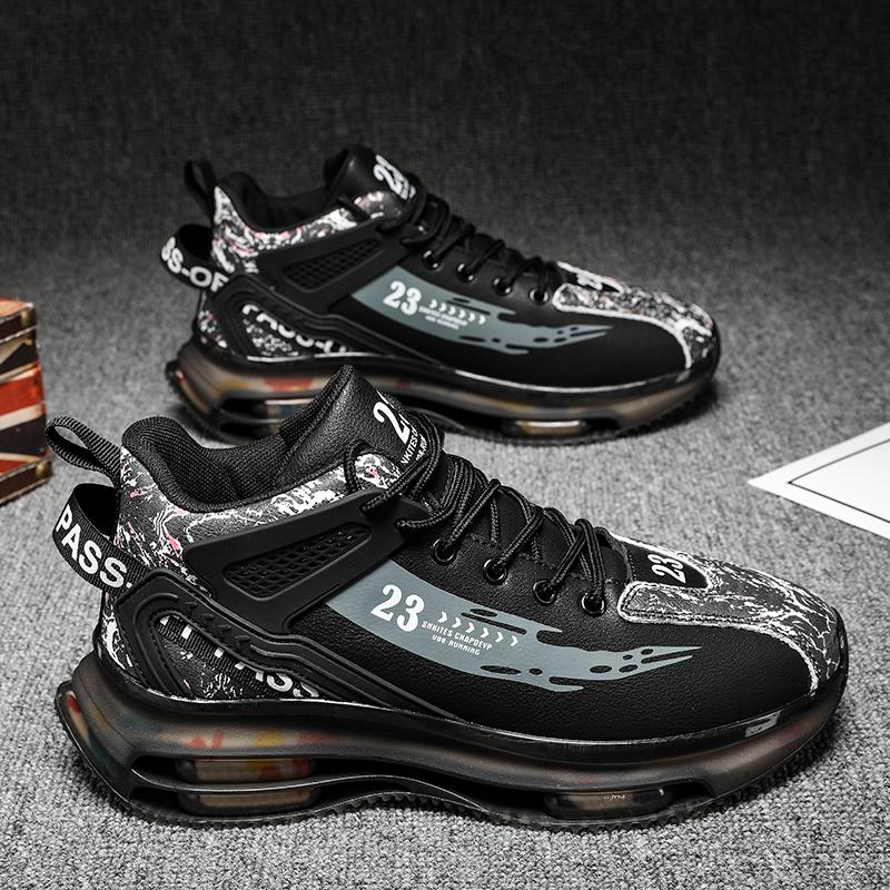 Мужская повседневная обувь, модная повседневная спортивная обувь, высокая легкая нескользящая обувь, удобная обувь в тон 2024 года