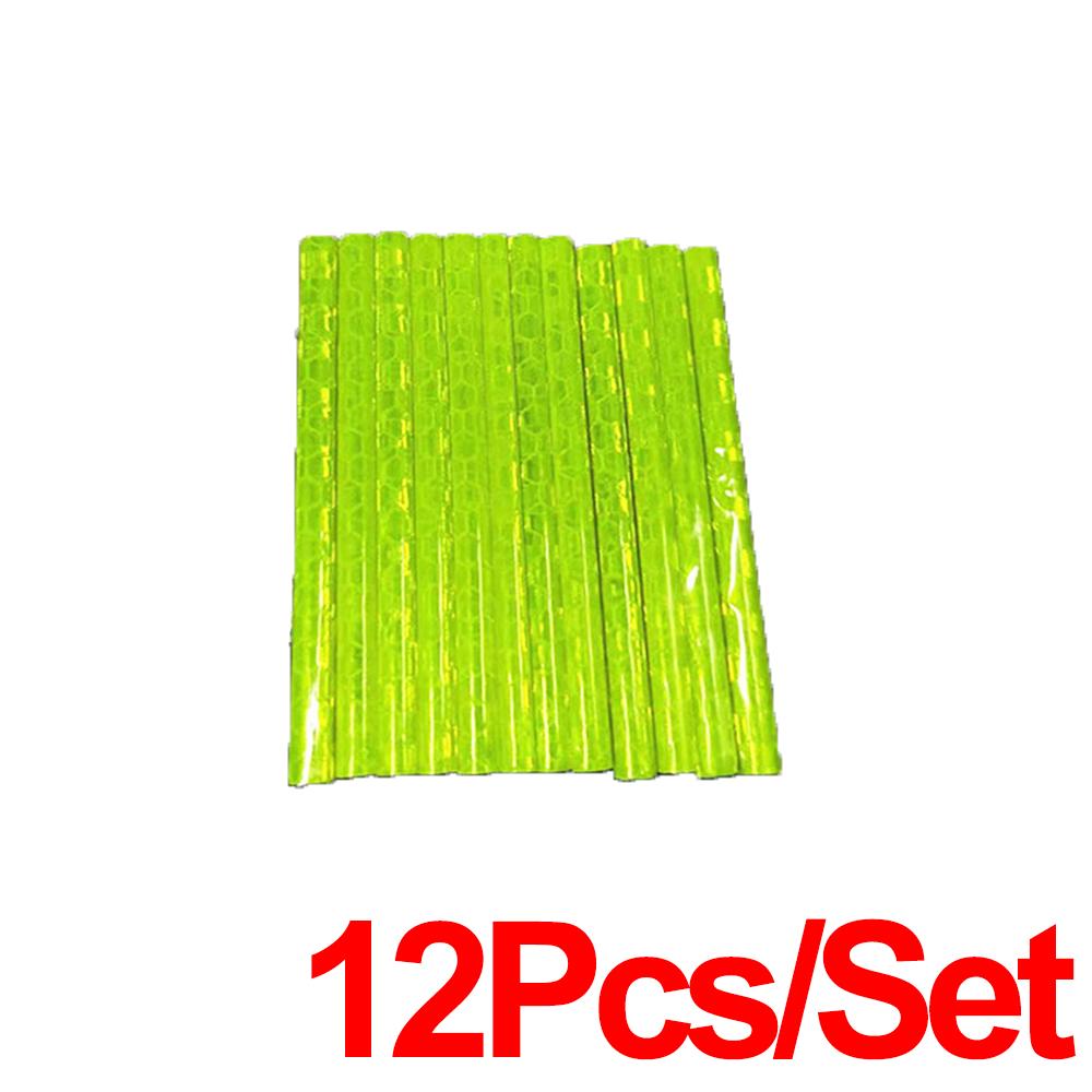 12Pcs Bicycle Spoke Reflectors Bike Reflector Tube Cycling Night Safety Reflective Bikes Wheel Rim Spoke Mount Clip Tube 80mm