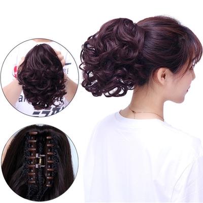 Накладной хвост на заколке краб, длина волос 25 см