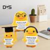 Crochet Doll Handmade Plush Positive Duck Inspirational Card Knitted Doll Backpack Accessory Graduation Gift