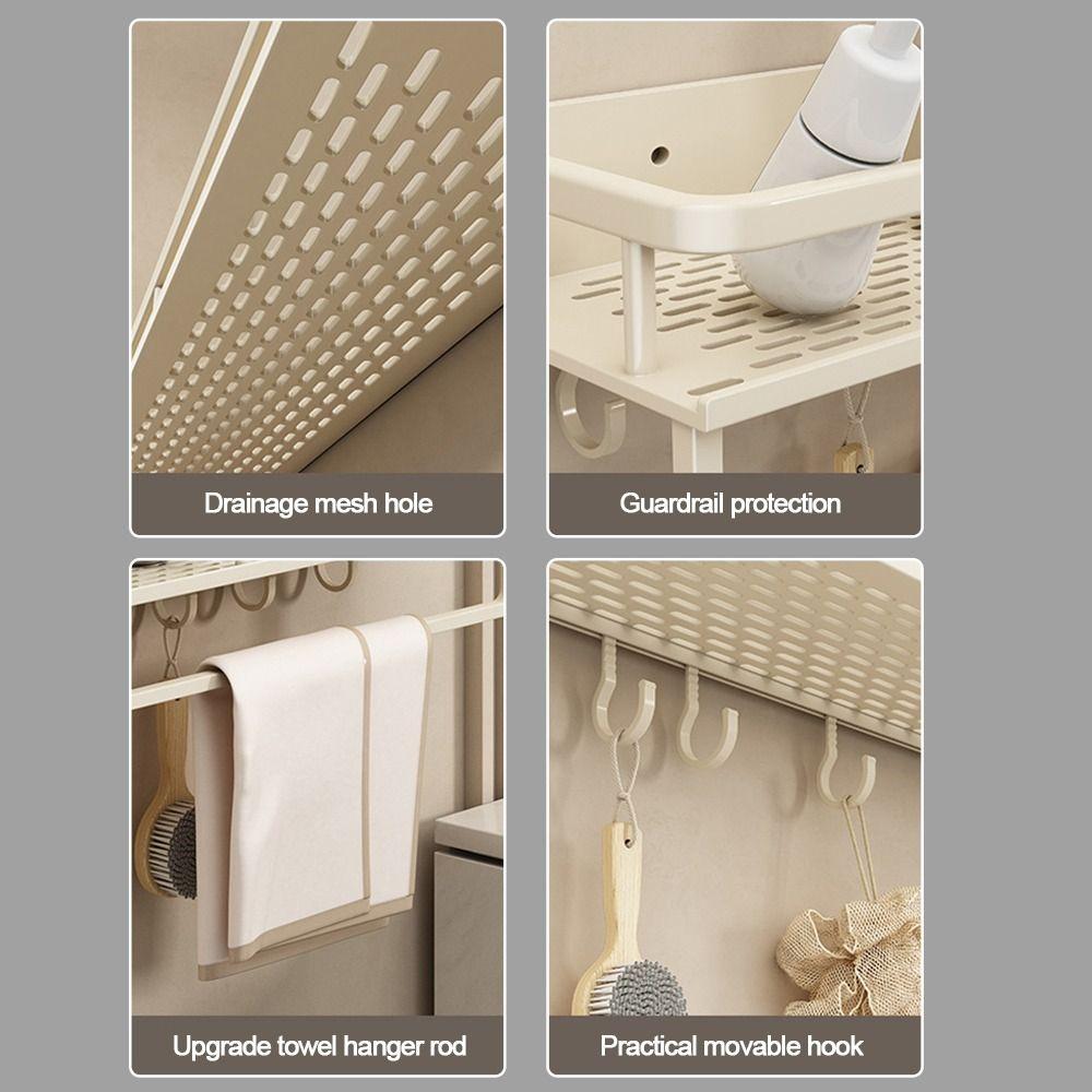 Настенная подвесная тарелка для ванной комнаты Перфорированная/Бесперфораторная вешалка для полотенец Аксессуары для ванной комнаты