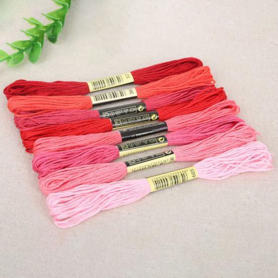 8Pcs 7.5m Thread Cross Stitch Embroidery Cotton DIY Craft Sewing Skeins for Cross Stitch