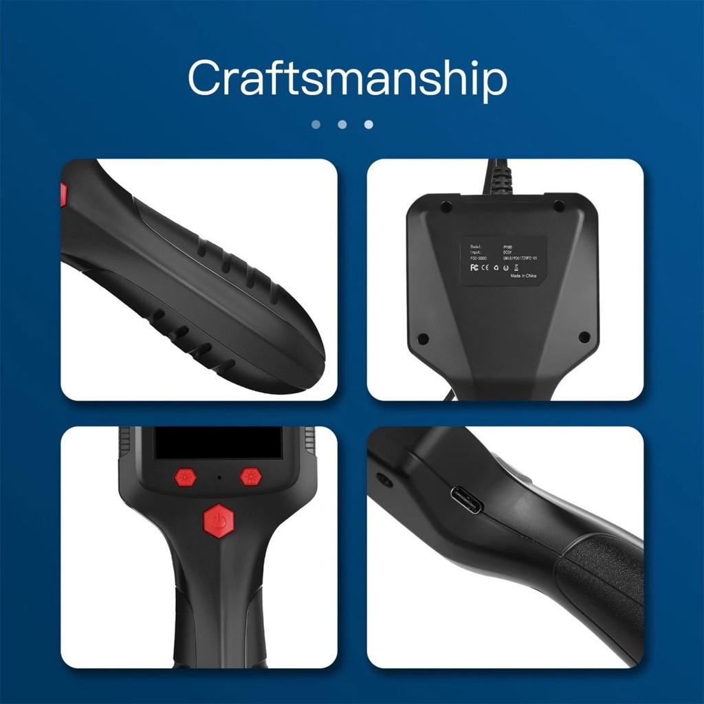 Профессиональный промышленный HD эндоскоп с 2,4-дюймовым ЖК-экраном, 8-мм бороскоп, инспекционная камера-эндоскоп для автомобилей, эндоскопио