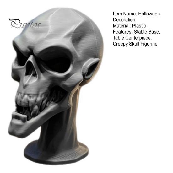 Готические Вечеринки Реквизит 3D Печатный Череп Статуэтка, Хэллоуин Жуткая Фигурка, Стол Темный Стиль Комната Декор Центральная Часть, Жуткое Украшение для Домашнего Камина