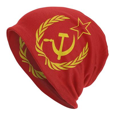 СССР Молот Серп Зимняя Теплая Шапочка Homme с напуском Шапка-бини CCCP Русский Советский Флаг Лыжные Черепа Шапочки Кепка для Женщин Унисекс