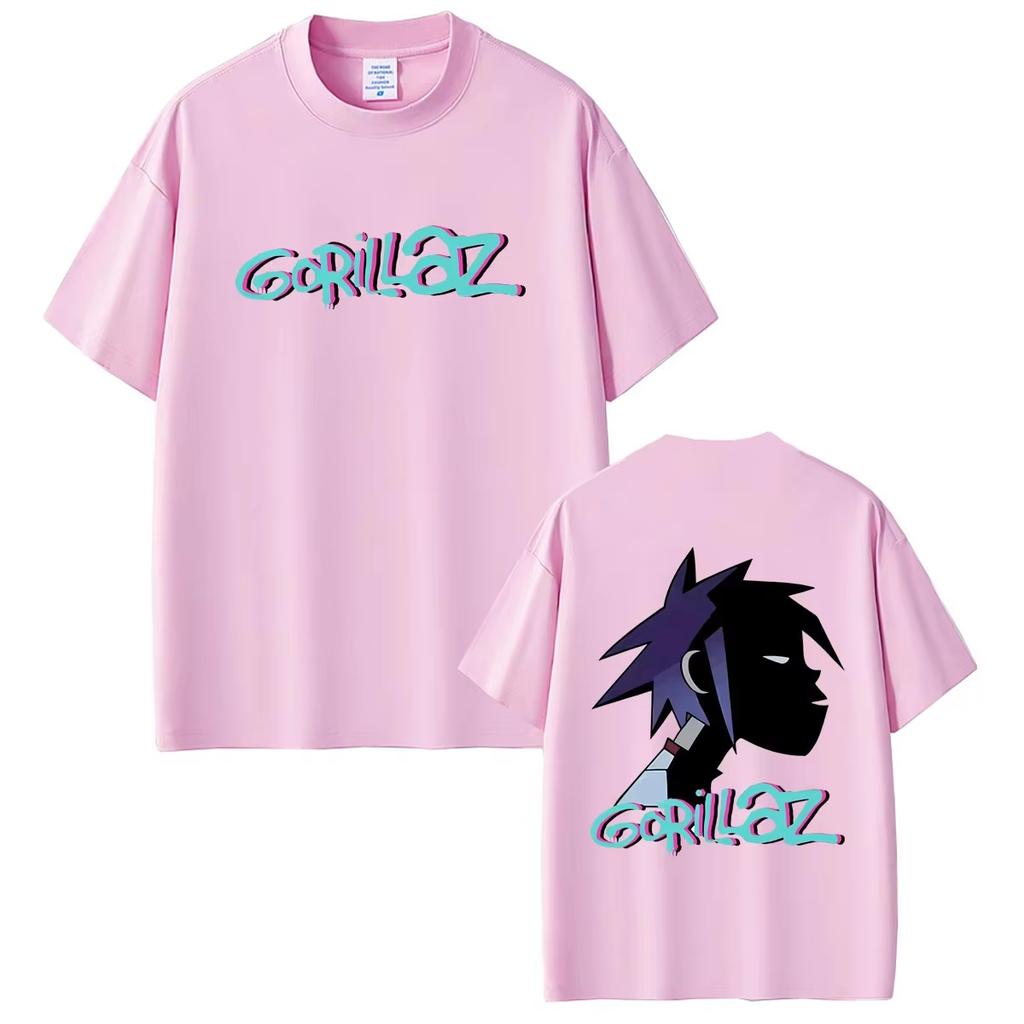 Rock Band Gorillaz Face Print T Shirt Unisex Hip Hop Streetwear Unisexs Vintage Gothic Unisex And Unisex TShirt