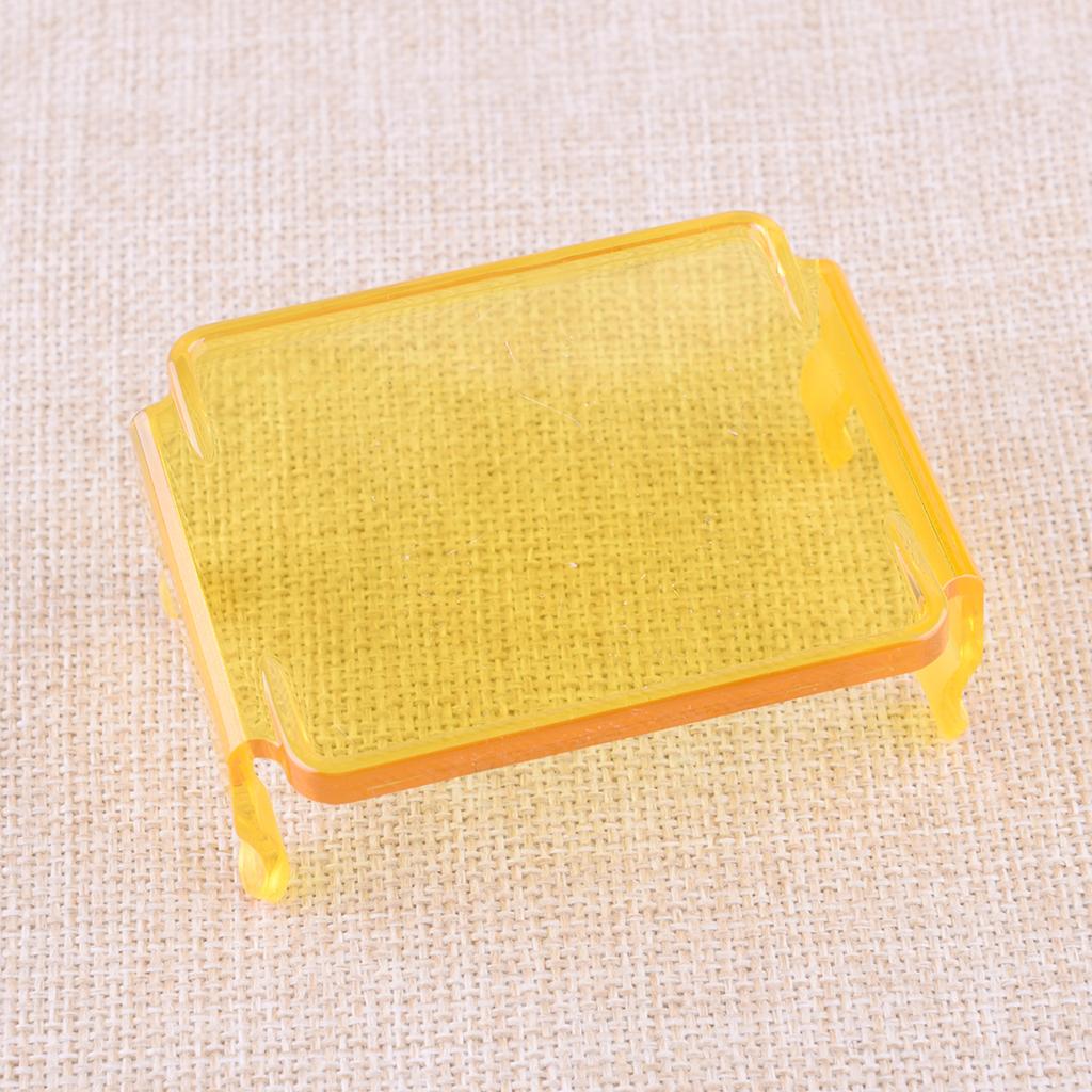 Yellow 4pcs Protective Lens Cover For 3x3 Inch Square Cube Pods LED Work Light Bar Fog Lamp Driving Light
