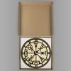 Вегвизир Viking Compass Дерево Живая Петля Часы Символ Путеводителя Деревянные Настенные Часы Руна Нордическая Mid Century Домашний Декор Настенные Часы