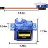 6 шт. Микросервомотор Sg90 9 г, Набор мини-сервомоторов, Пластиковая шестерня, Сервопривод 180 градусов для RC автомобиля, самолета, для Arduino