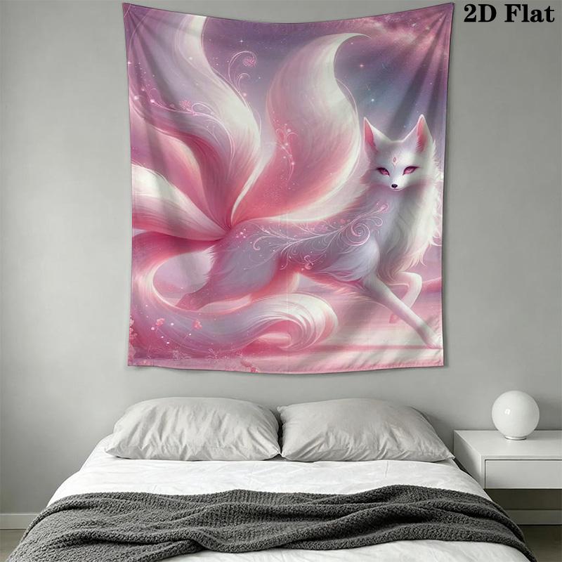 Glamorous pink fox Pattern Home Decor Tapestry, Wall Hanging, Decorative RV Wall Cloth.ZGT0914212