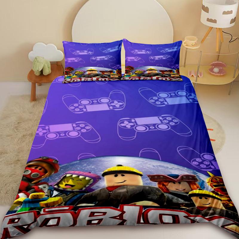 Пододеяльник Roblox Мультяшный Игровой Постельное белье для Подростков Комплект Покрывало для Одеяла Мягкое Спальня Общежитие Домашний Декор Лучшие Подарки