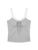 Women Spaghetti Strap Camisole Top Generic V‑Neck Lace Drawstring Ruched Slim Fit Cami Tank Top, Yellow‑Blue White‑Pink Black‑Yellow