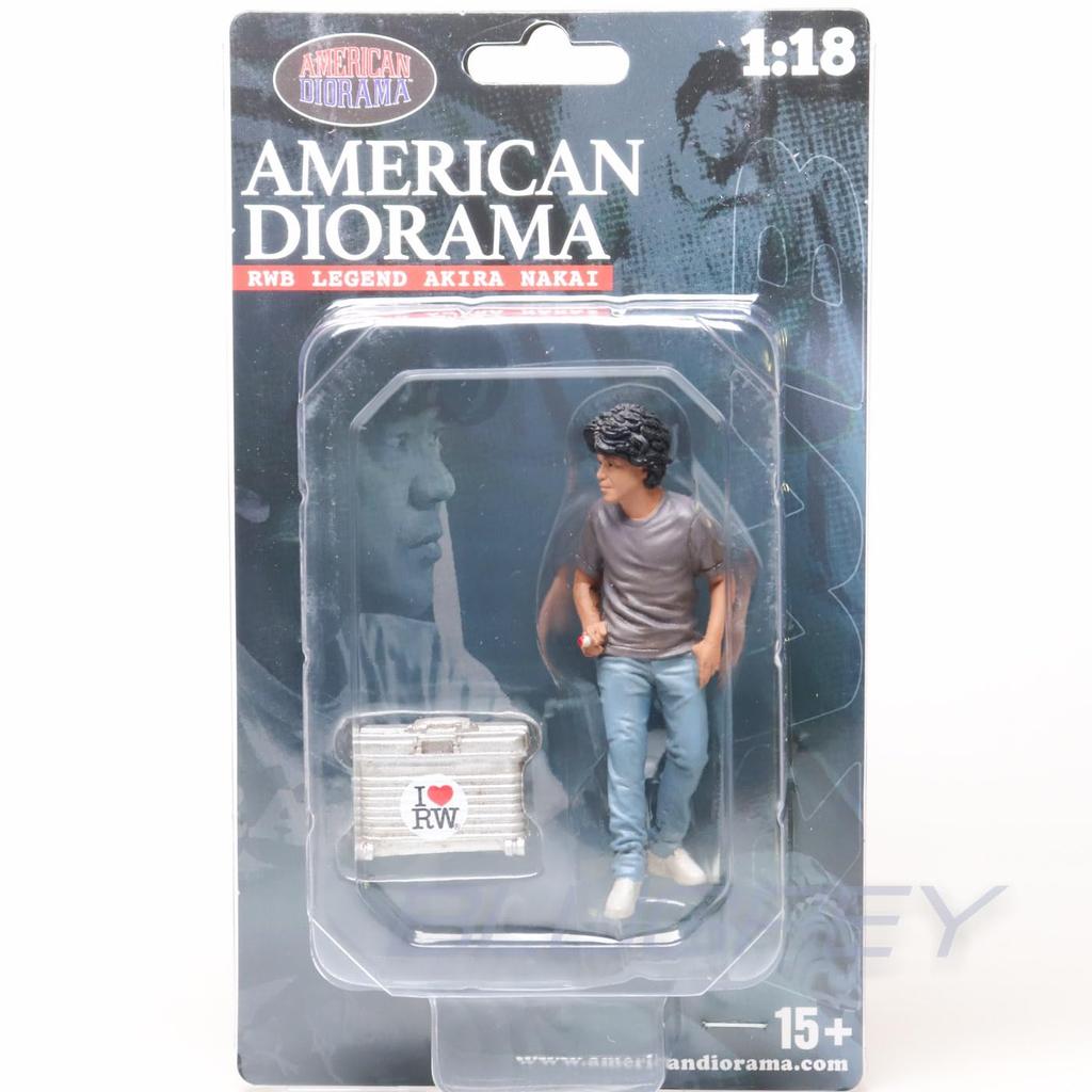American Diorama 1/18 Scale RWB Akira Nakai + Suitcase Rauwert American Diorama Figure Akira Nakai #2 Figure [Parallel Import]