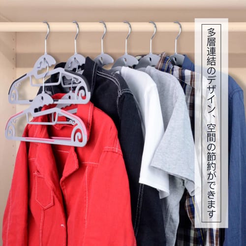 tkone 20-Piece Clothes Hanger Set, Multi-Function Storage, Ultra-Thin, Non-Slip, Heavy-Duty, 360-Degree Rotating Hooks, Bendable, Resists Deformation,