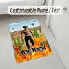 Personalized Crystal Velvet Carpet,Travis Scott Custom Printed Name, Plush Area Rug For Home Indoor Decor