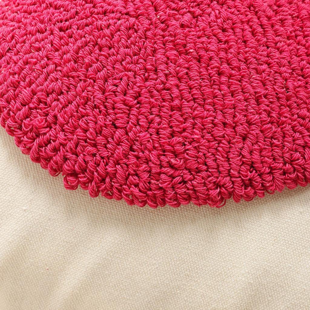 Red White Heart Embroidery Couple Pillow Cover Modern Minimalist Cushion Case Towel Stitch Throw Pillow Case 45x45cm