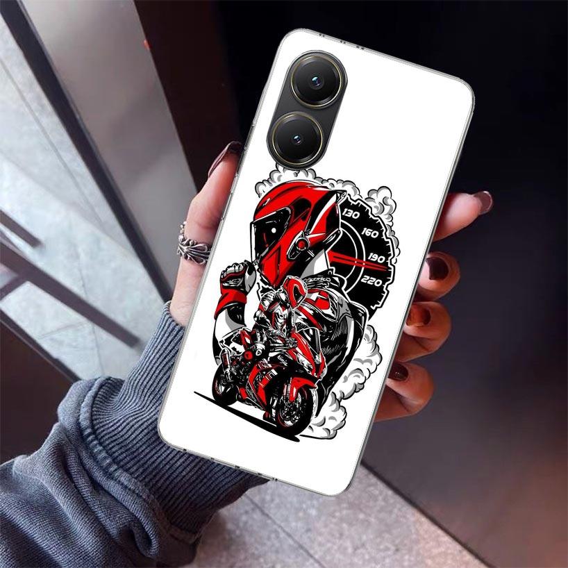 1N23456 Cool Motorcycle Phone Case For Xiaomi Poco X7 X6 X5 Pro F7 Ultra Redmi 15C 15 13 13C 12 12C 10 10A 10C 9 9A 9C 9T Shell
