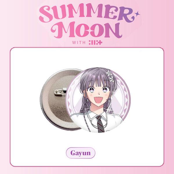 ILLIT "SUNNER MOON" Мультяшный Зеркальный Брелок Жестяная Значок Подарок