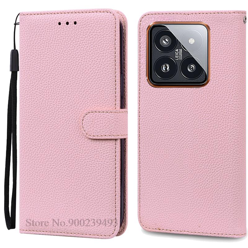 Чехол Mi 14 Mi14 Xiaomi14 Pro для Xiaomi 14, кожаный чехол-кошелек, флип-чехол для Xiaomi 14 Pro, чехол-коробка для Xiaomi Mi 14, чехлы