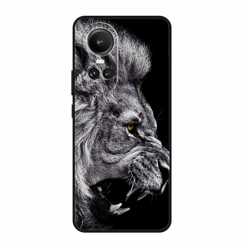 For Oppo Reno10 Pro Case Animals TPU Soft Silicone Back Cover for Oppo Reno 10 Pro 5G CPH2525 CPH2531 Protective New Phone Funda