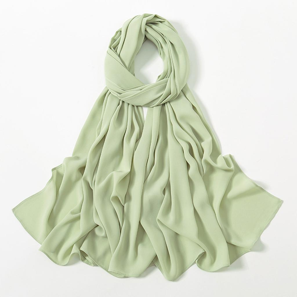 Женский однотонный длинный шарф, универсальный головной платок, шарф
