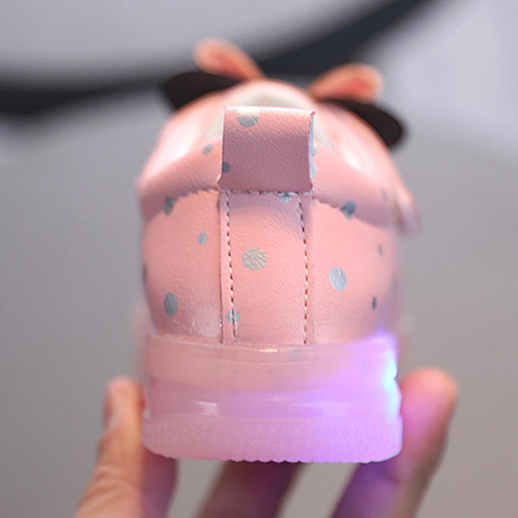 Детская светящаяся обувь с бантами для малышей