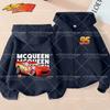 Kids Cars Lightning McQueen Cartoon Kids Zipper Hoodie Anime Kawaii Casual Boy Sweatshirt Clothing