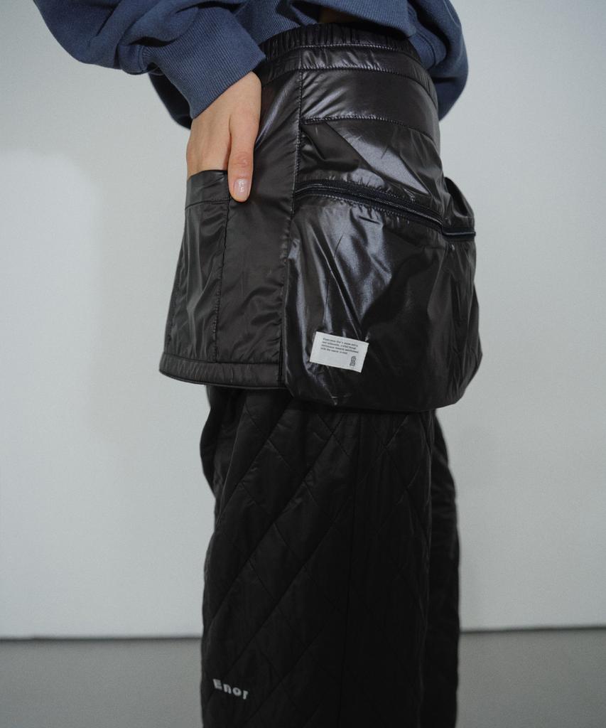 Enor [Core] Padded Layered Mini Skirt - Black