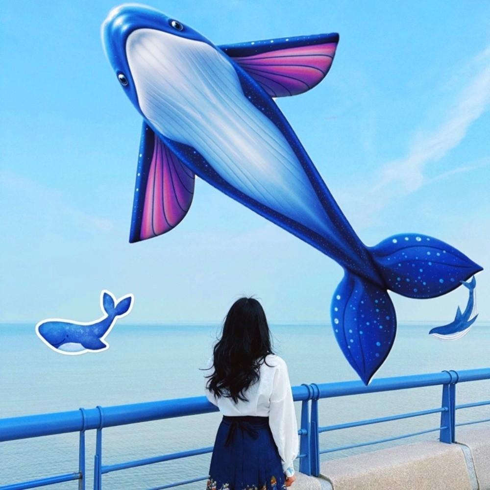 Marine Animal Giant Blue Whale Kite Good Flying Children's Kite New Flying Fish Kite Sports Fun