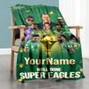Philadelphia Eagles Customize Text Blanket Lightweight Personalized Blanket Durable Comfort For Livingroom Bed Chair Nap Four Seasons Multipurpose