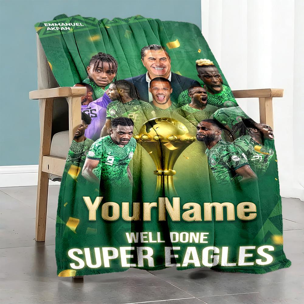 Philadelphia Eagles Customize Text Blanket Lightweight Personalized Blanket Durable Comfort For Livingroom Bed Chair Nap Four Seasons Multipurpose