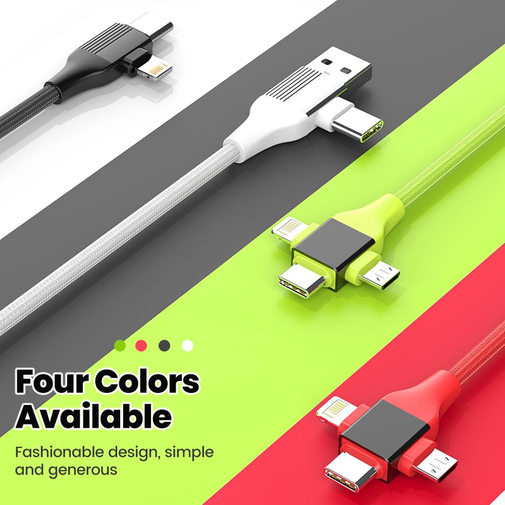 5-в-1 USB C кабель для зарядки Type C провод для зарядки Usb Type C кабель PD 65 Вт 27 Вт быстрая зарядка для iPhone Samsung Xiaomi