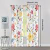 2pcs, Minimalist Curtains Vibrant Colorful Flowers Versatile Polyester (without Rod) Decorations For Home Perfect for Bedroom &