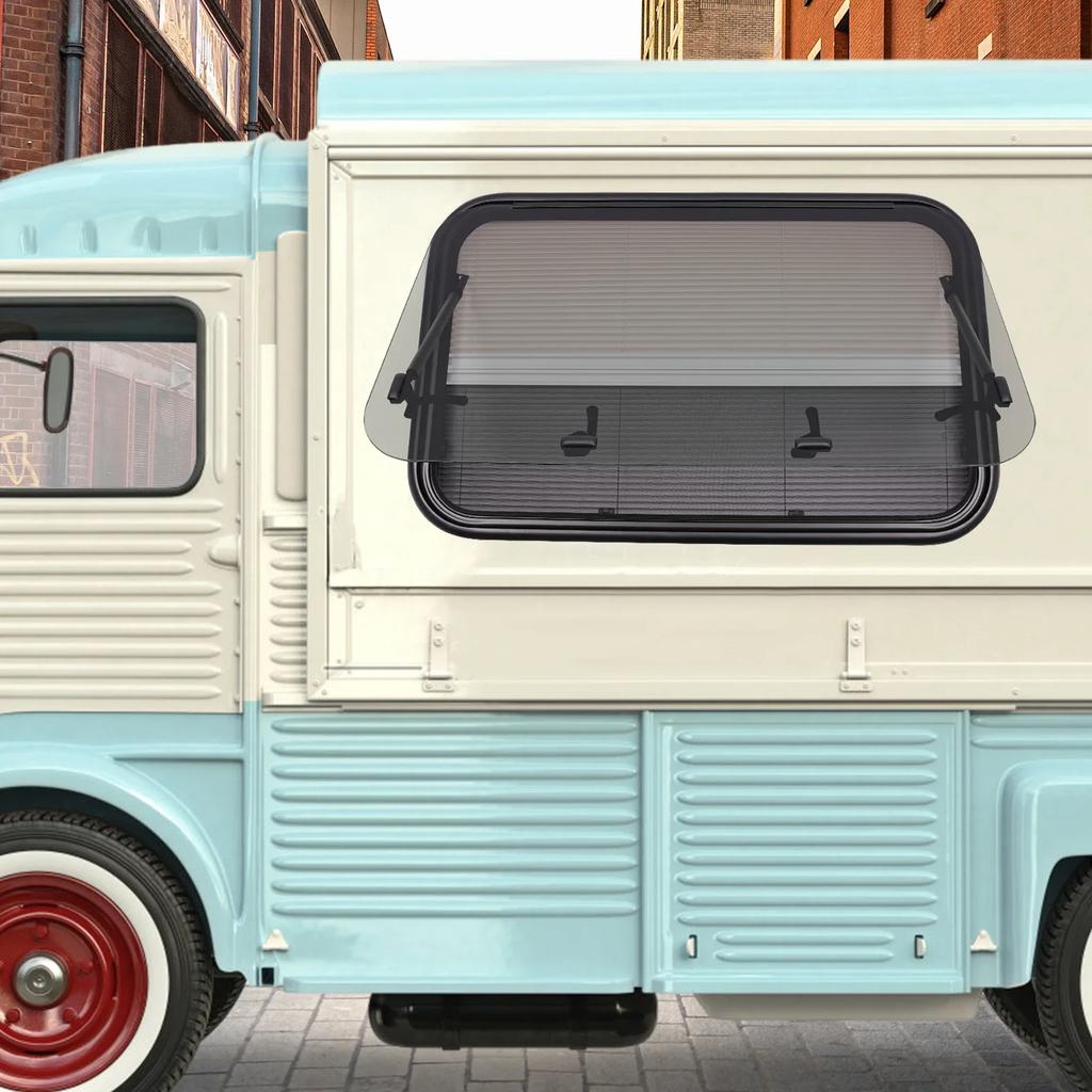 35.43" W x 21.65" H RV Exit/Push/Emergency Out Window with Screen Ultra Thick Tempered Glass Camper  for 1.18in Thickness Wall