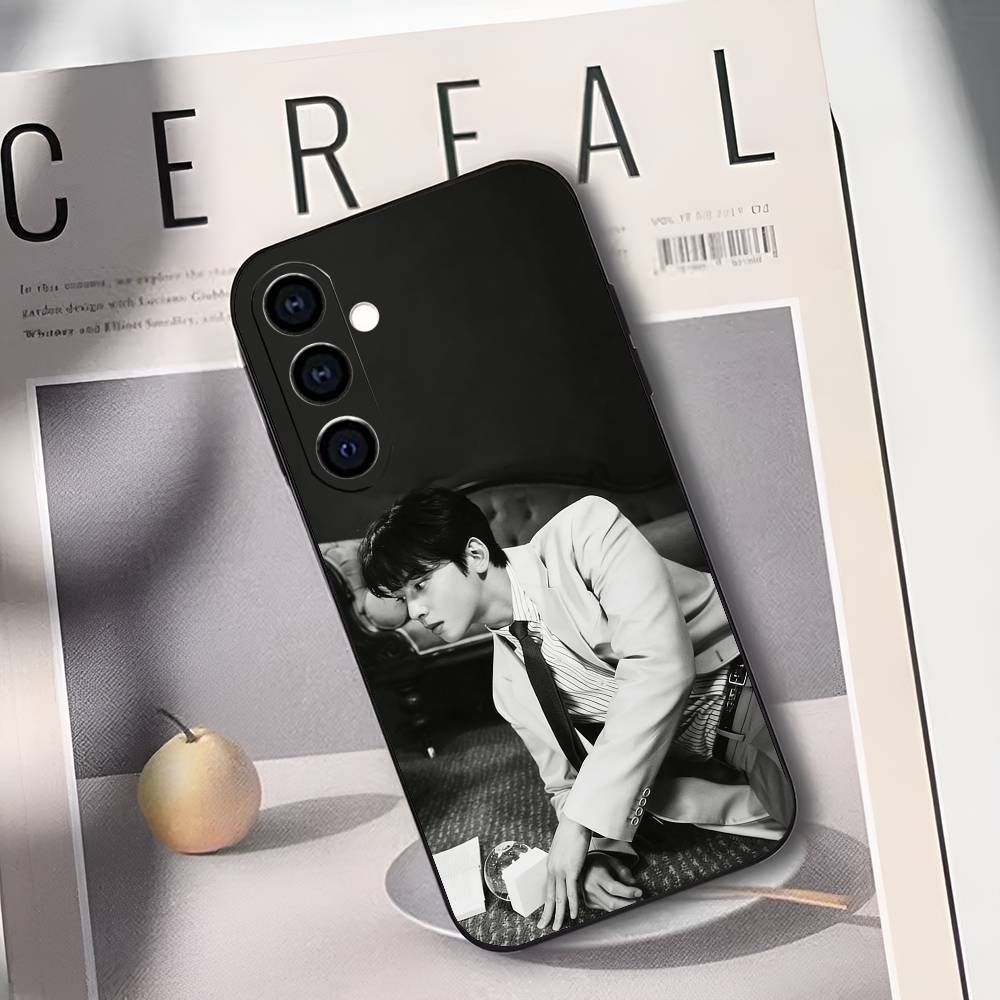 Cha E-Eun-woo Phone Case For Samsung Galaxy A73,A72,A71,A70,A53,A52,A51,Soft Silicone Black Cover