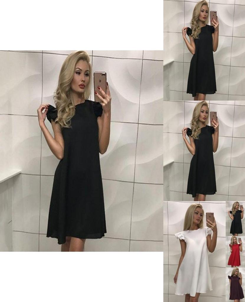 Elegant New Women's Boho Evening Cocktail Party Dress With Exquisite Lotus Leaf Sleeves