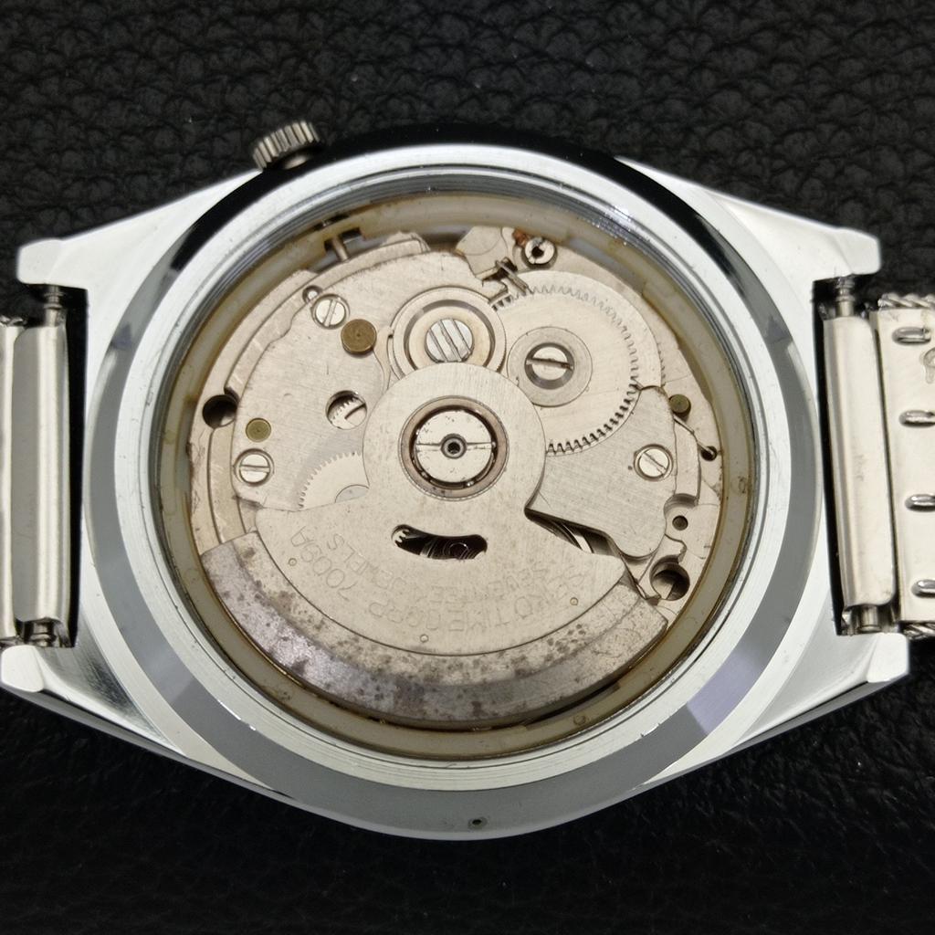 REFURBISHED VINTAGE SEIKO EXPO 70 AUTOMATIC JAPAN MENS BLUE DIAL WATCH A433582-2 R117-a433582