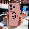 Чехол для Redmi Note 14 14S 11 11T 11E Pro Plus Creative Black Letters Liquid Silicone Высококачественный противоударный прочный противоскользящий корпус для Redmi Shell
