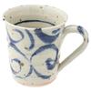 Marui Seito Shigaraki Ware Hechimon Mug, 320ml Capacity, Gosumaru Blue, 3-4462