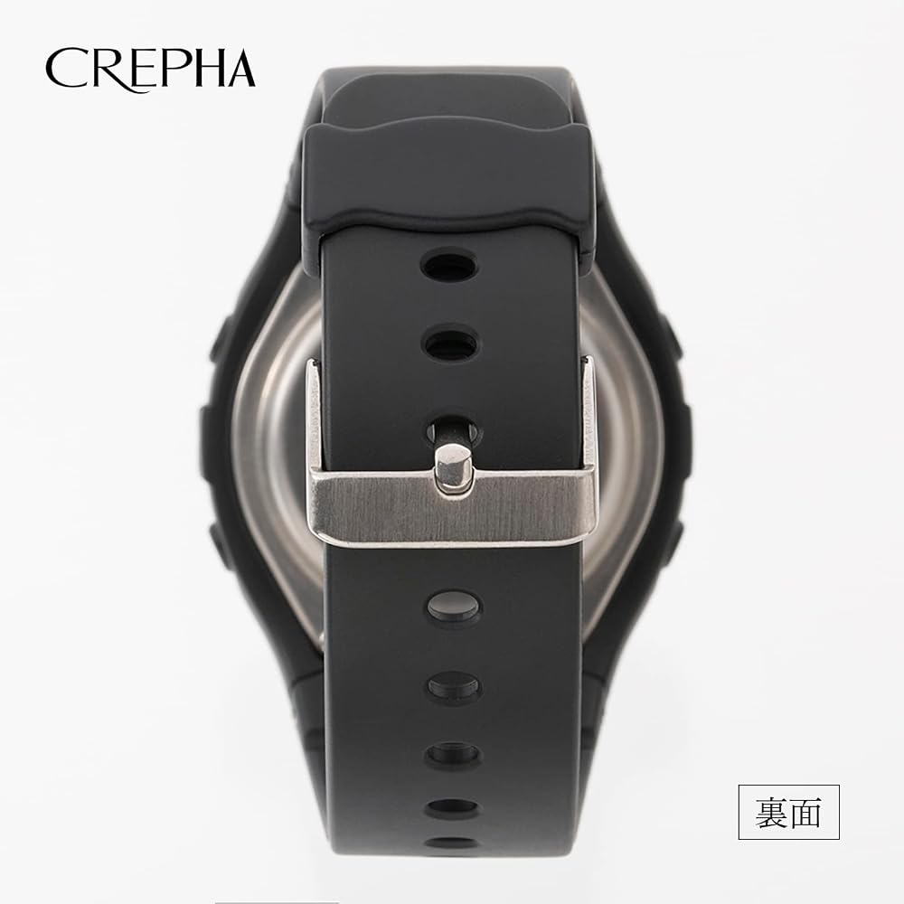Crepha TELVA Цифровые Многофункциональные Водонепроницаемые Часы 5 АТМ Секундомер Черный Резиновый Ремешок Мужские Спортивные