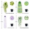 Faux Hanging Vine Plant With Green Leaves For Balcony And Party Decoration