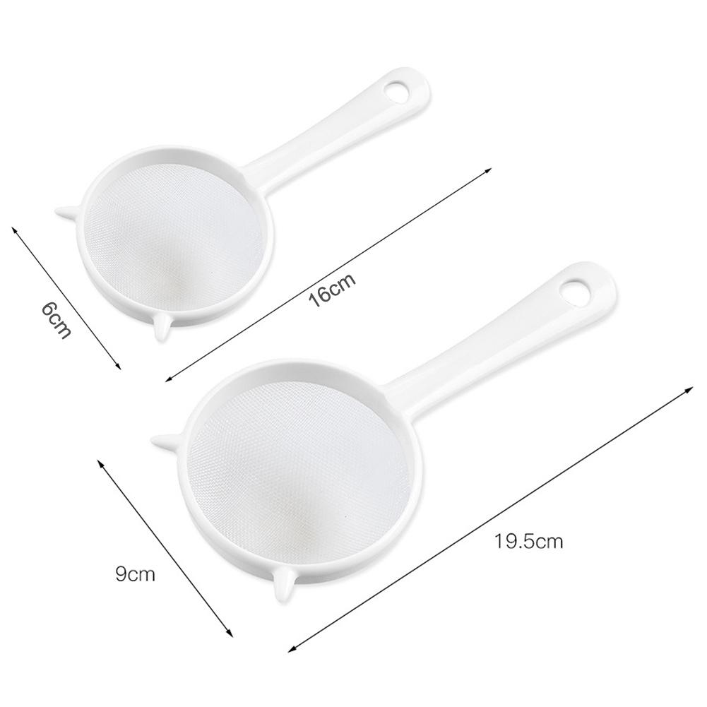 Handheld Kitchen Leaf Mesh Screen Flour Strainer Tea Plastic Sieve