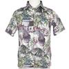 Botanical Short Sleeve Shirt Clown White Cotton Mens Used