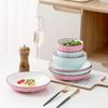 Набор бытовой посуды, креативная керамическая тарелка, японская миска для супа с лапшой, миска для еды, миска с тыквой, тарелка, обеденная тарелка, блюдо