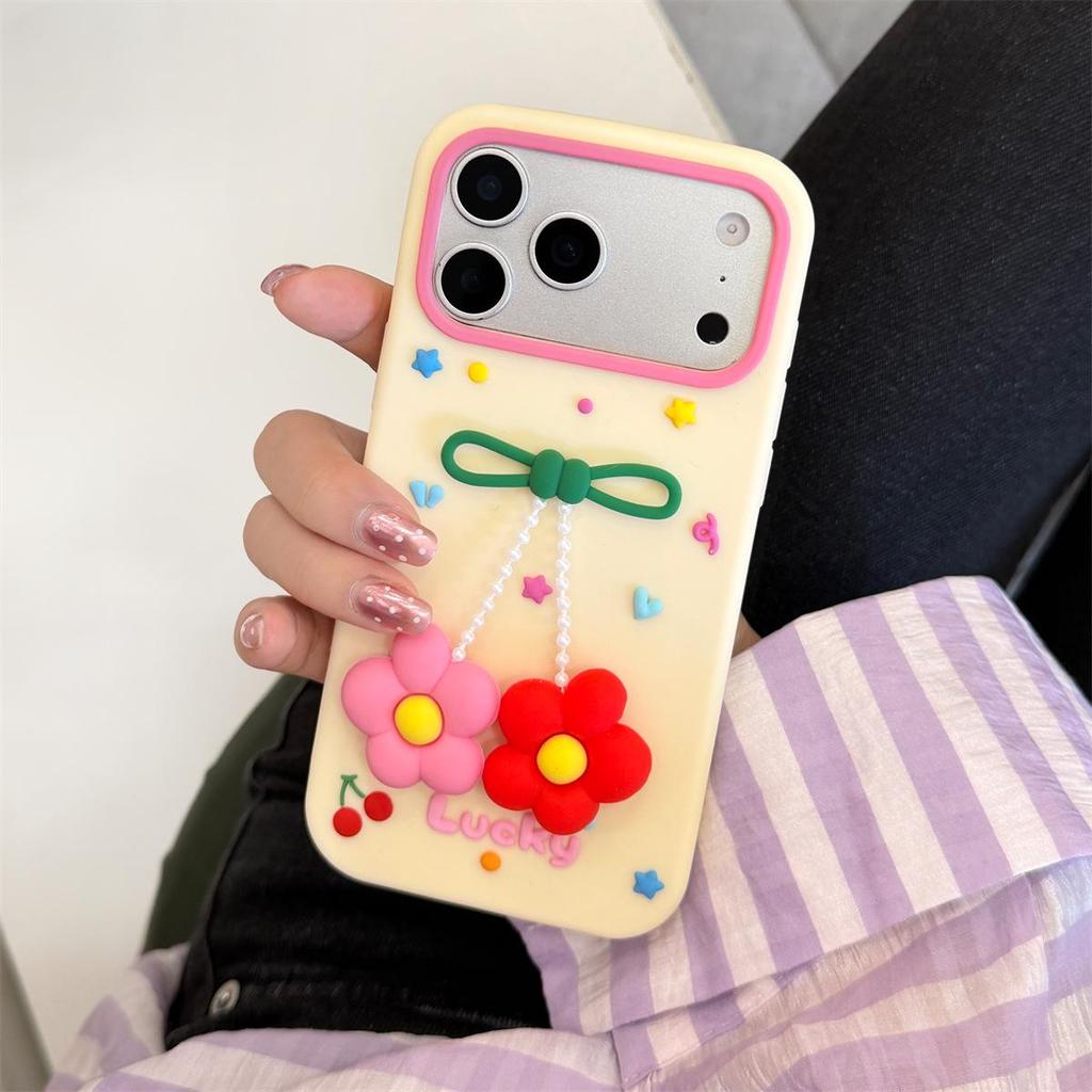 3D Подвеска-Цветок Противоударный Чехол для Телефона для iPhone 12-14/15-17 PROMAX